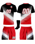 SportUniform Gazal Sublimated Soccer Uniform, color: Black