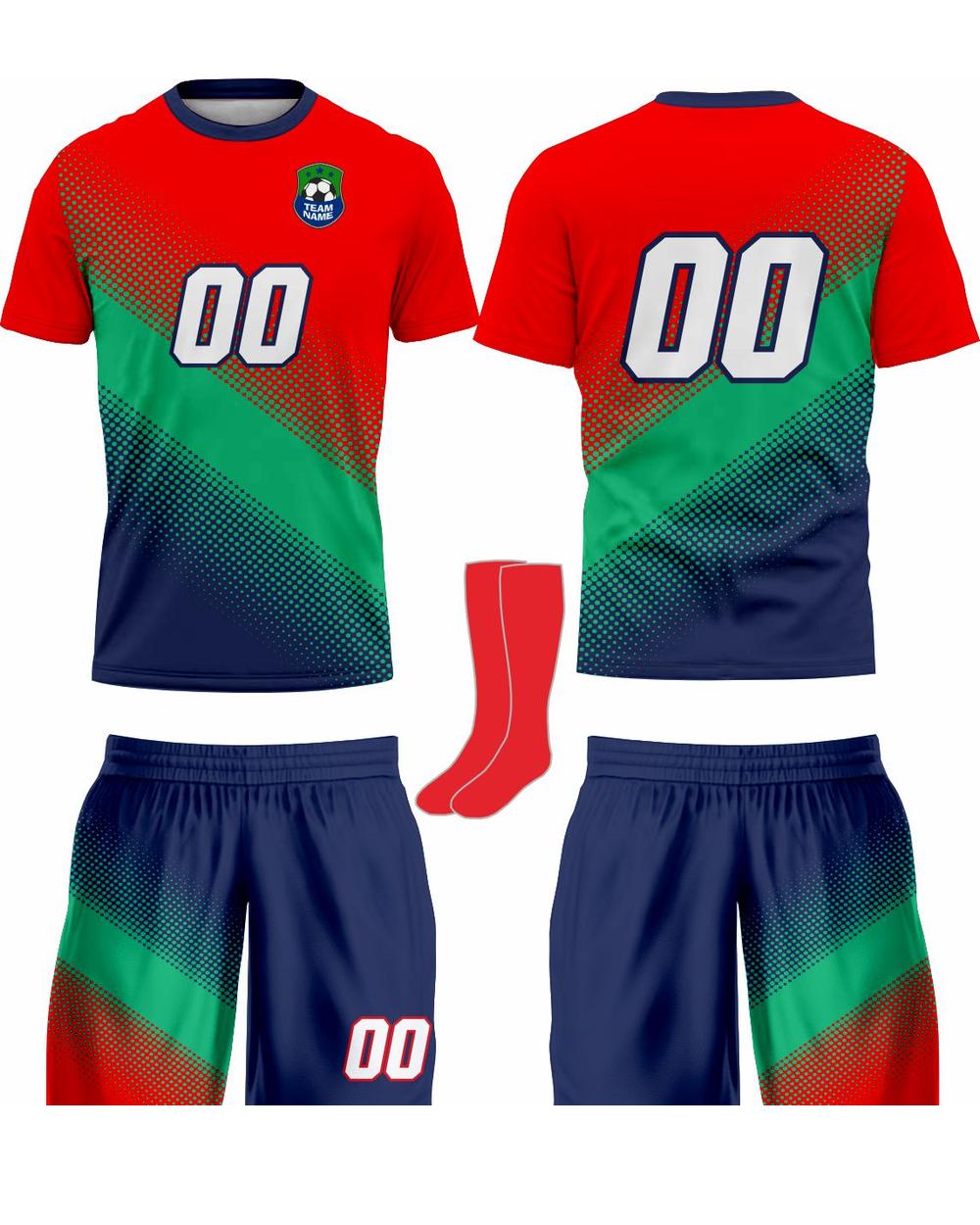SportUniform Youth Gazal Sublimated Soccer Uniform, color: Red