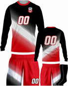 SportUniform Gazal Sublimated L/S Soccer Uniform, color: Black