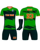 SportUniform Lightning Sublimated Soccer Uniform, color: Kelly/Orange