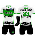 SportUniform Lightning Sublimated Soccer Uniform, color: White/Kelly
