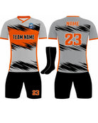 SportUniform Lightning Sublimated Soccer Uniform, color: Grey/Orange