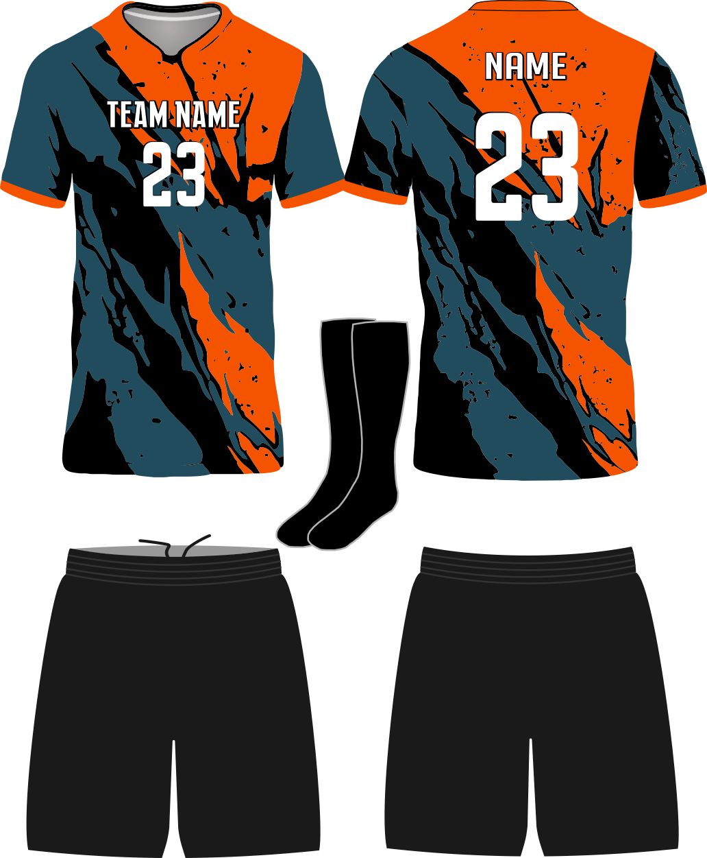 SportUniform Rebel Sublimated Soccer Uniform, color: Orange
