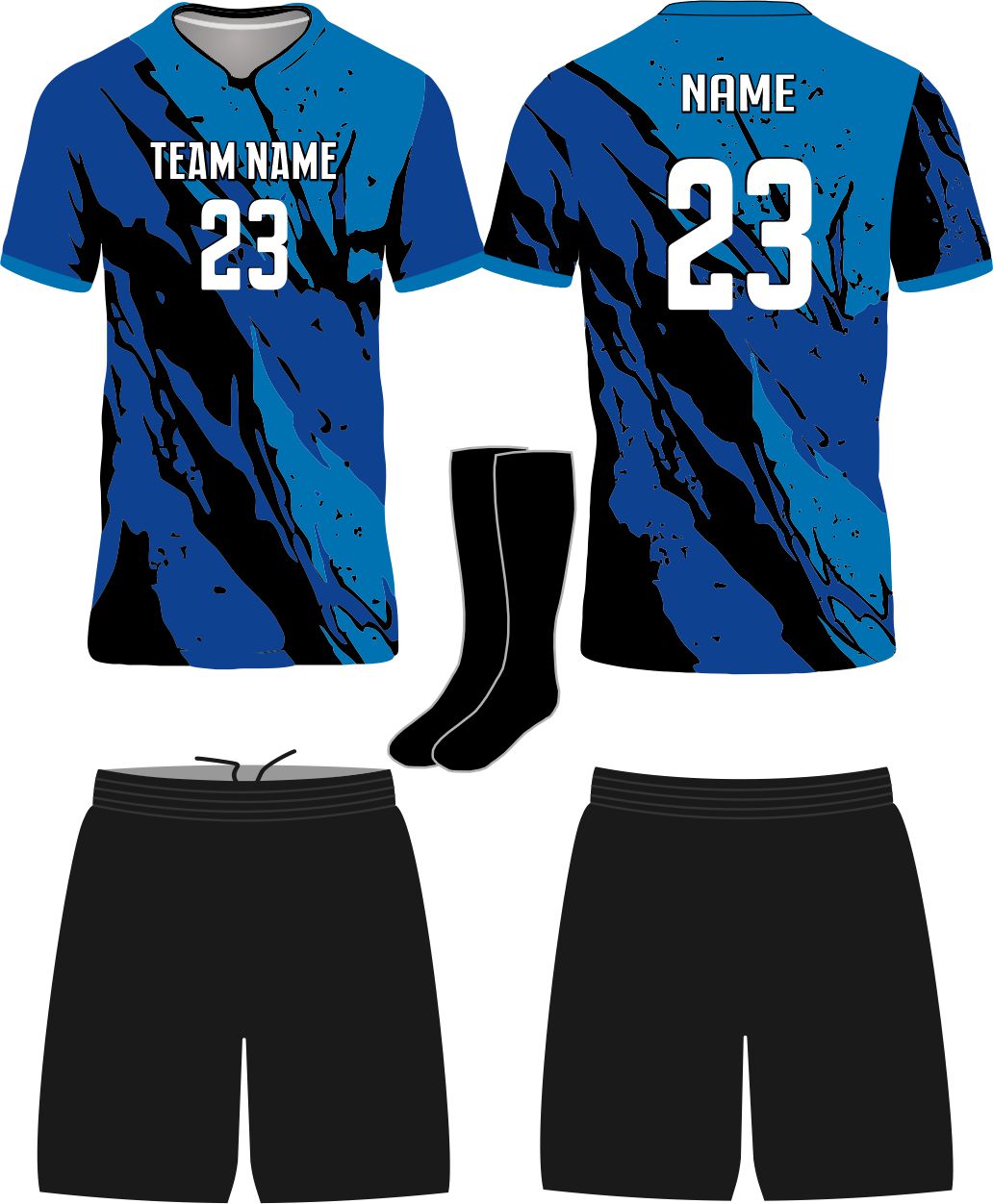 SportUniform Youth Rebel Sublimated Soccer Uniform, color: Royal