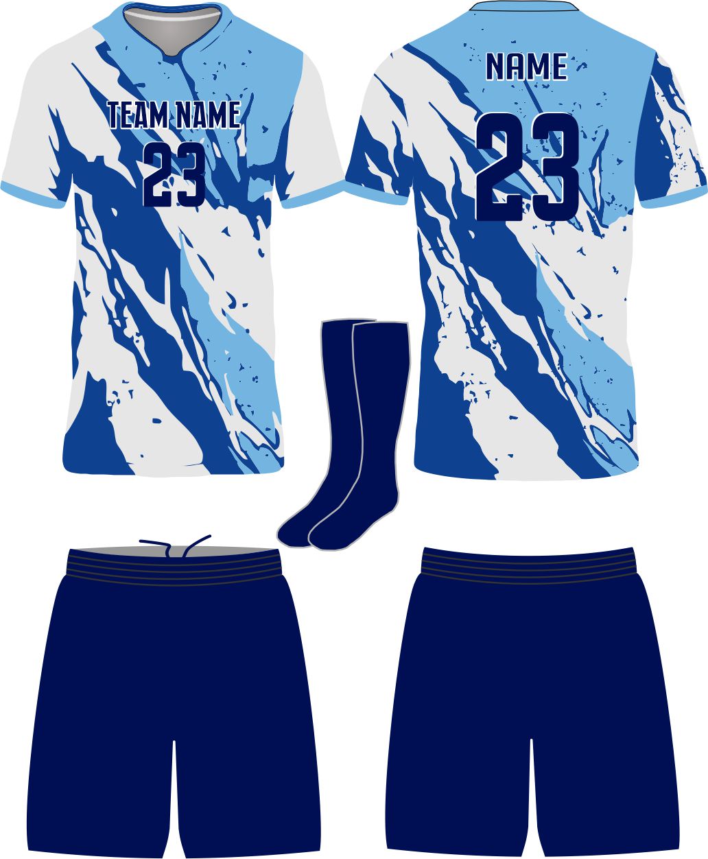 SportUniform Rebel Sublimated Soccer Uniform, color: Light Blue