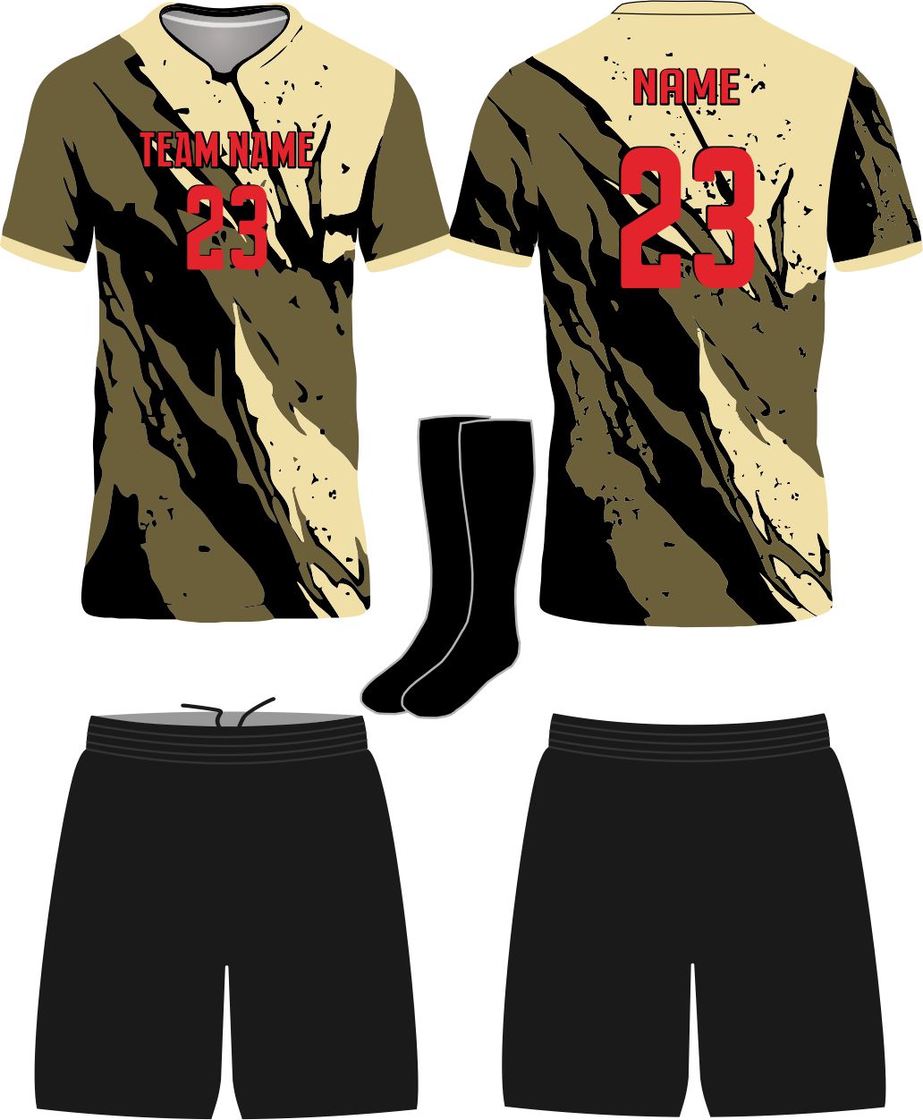 SportUniform Rebel Sublimated Soccer Uniform, color: Olive