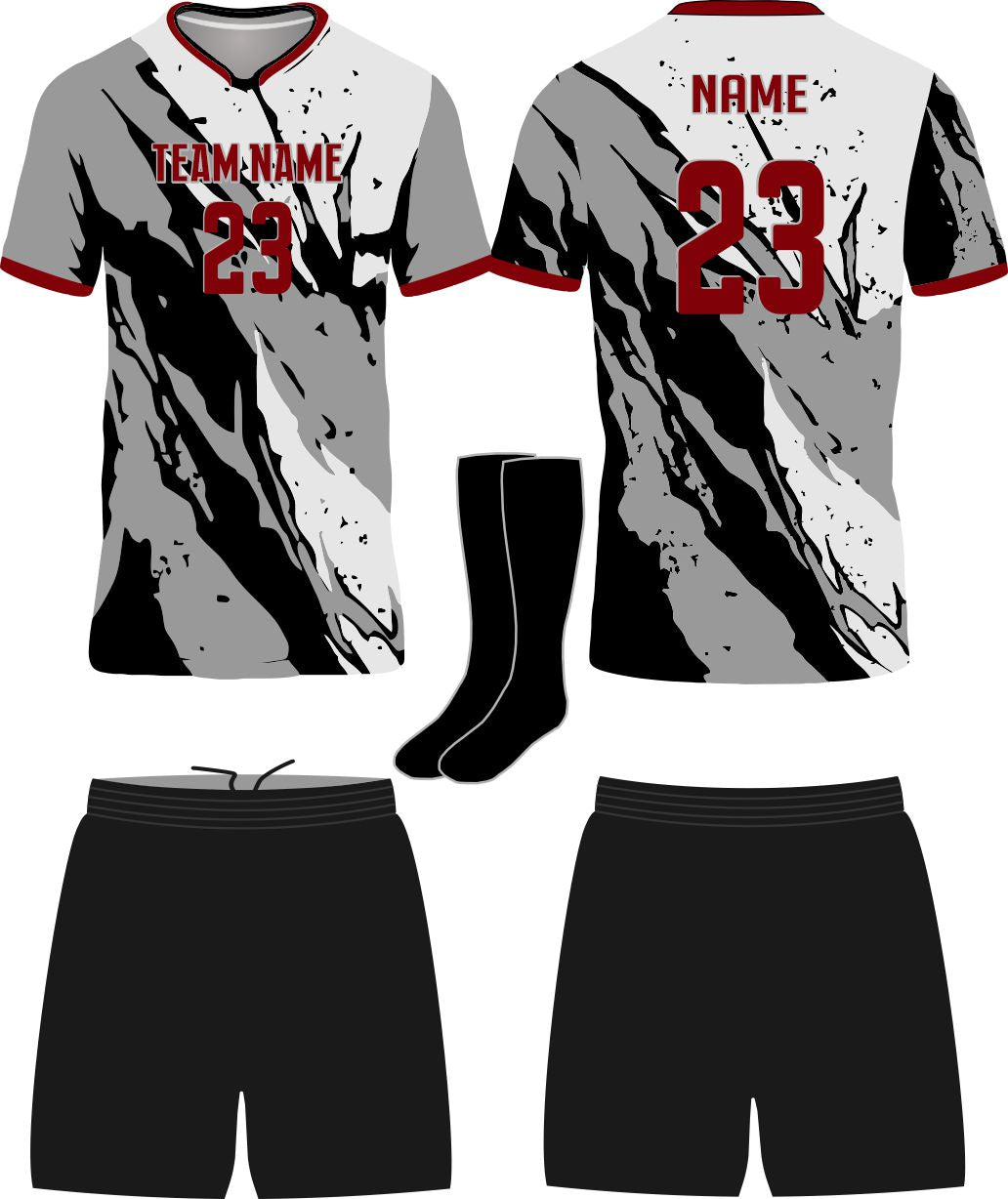SportUniform Rebel Sublimated Soccer Uniform, color: Grey