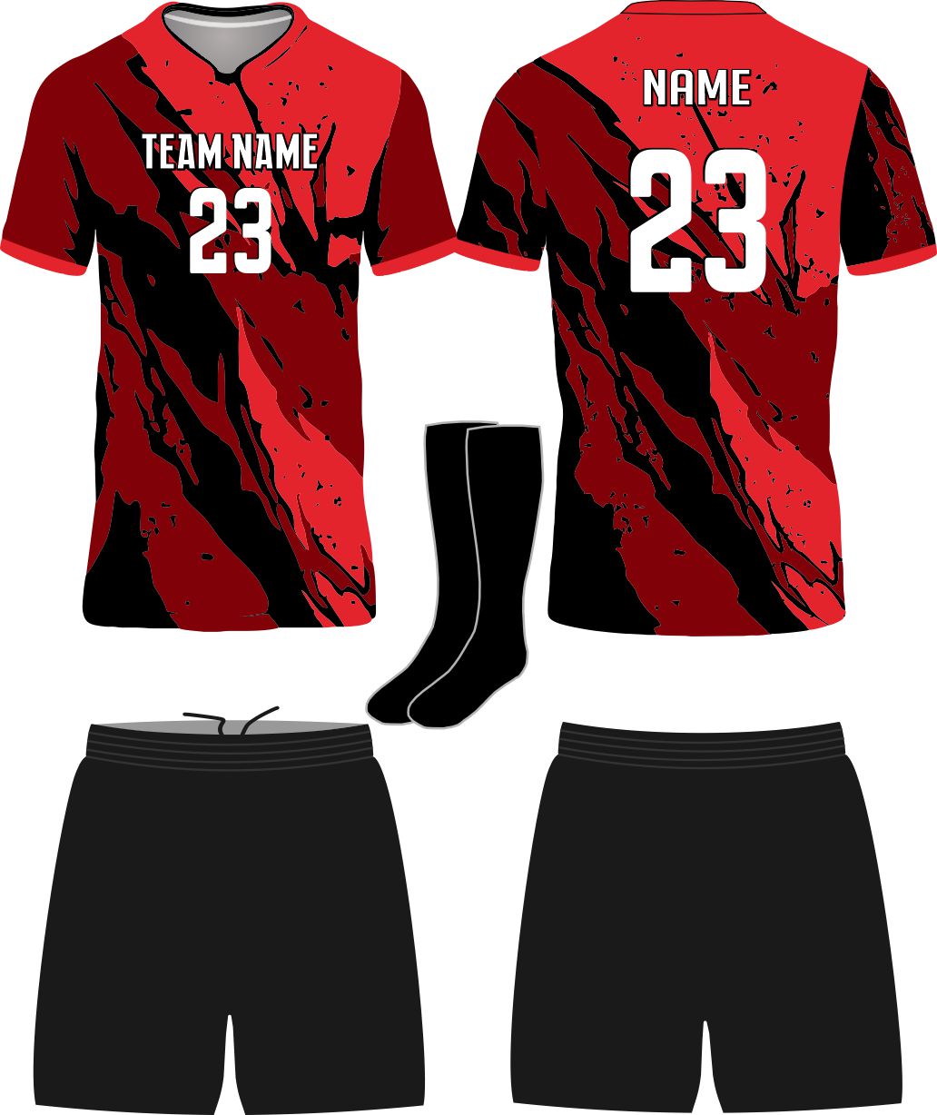 SportUniform Rebel Sublimated Soccer Uniform, color: Red