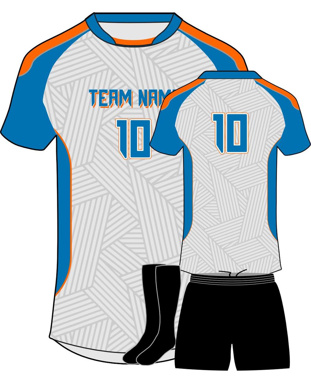 SportUniform Men's Sunburst S/S Custom Sublimated Volleyball Jersey, color: White/Columbia