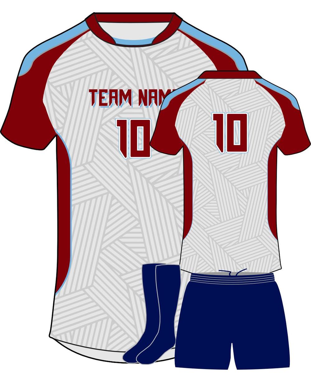 SportUniform Sunburst S/S Custom Sublimated Volleyball Jersey, color: White/Maroon