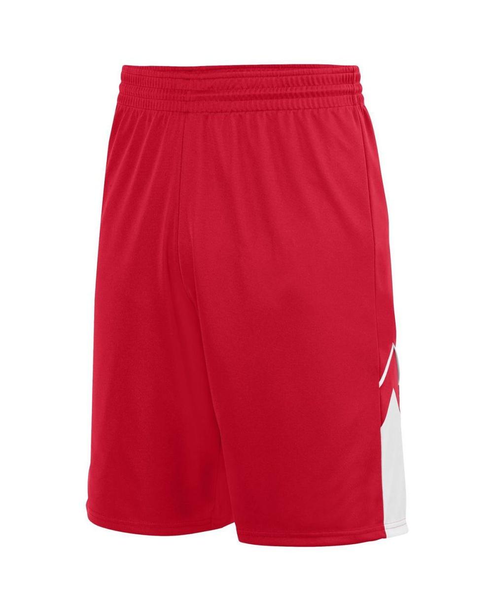 Augusta Men's Alley-Oop Reversible Basketball Short, color: Red/White