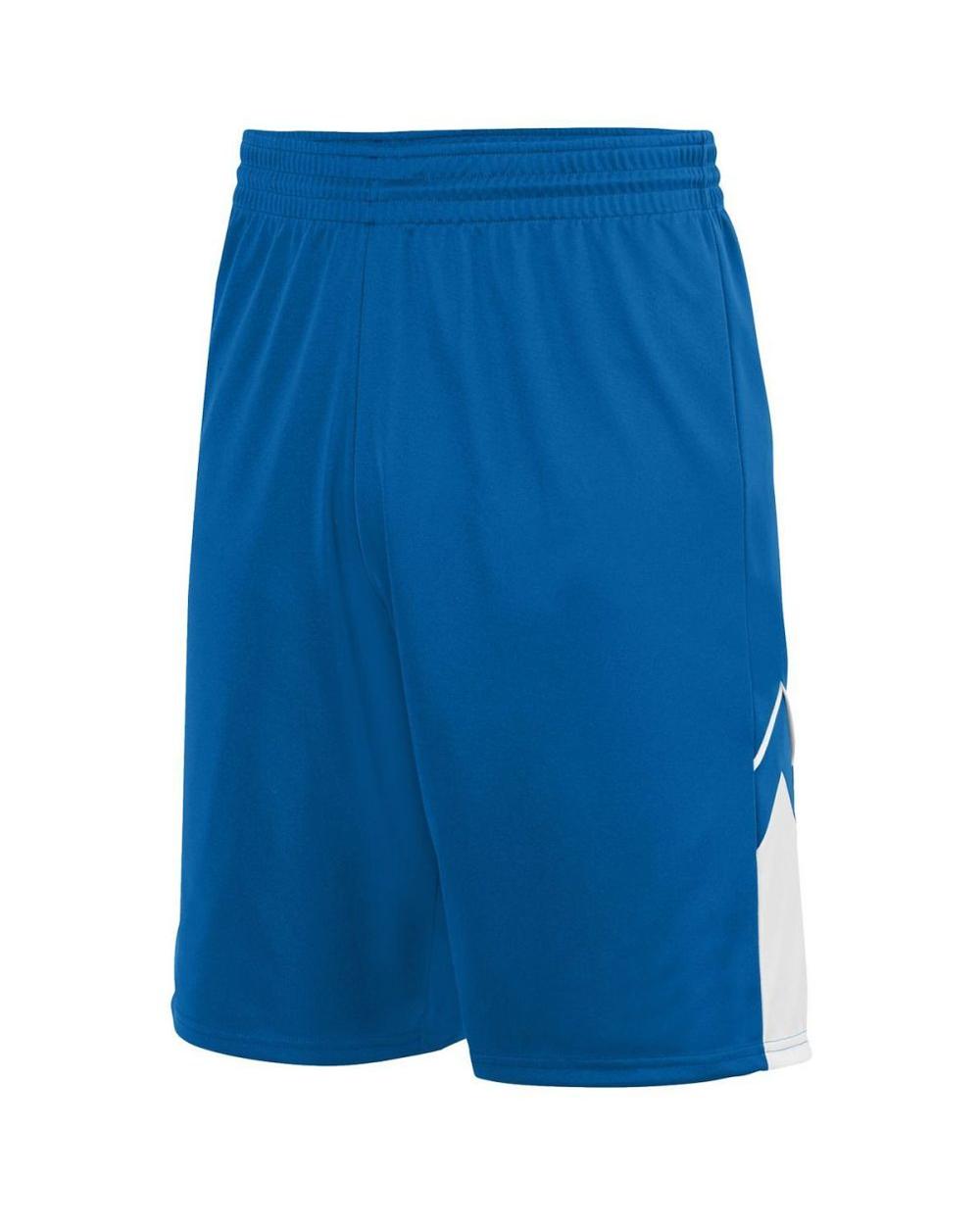 Augusta Men's Alley-Oop Reversible Basketball Short, color: Royal/White