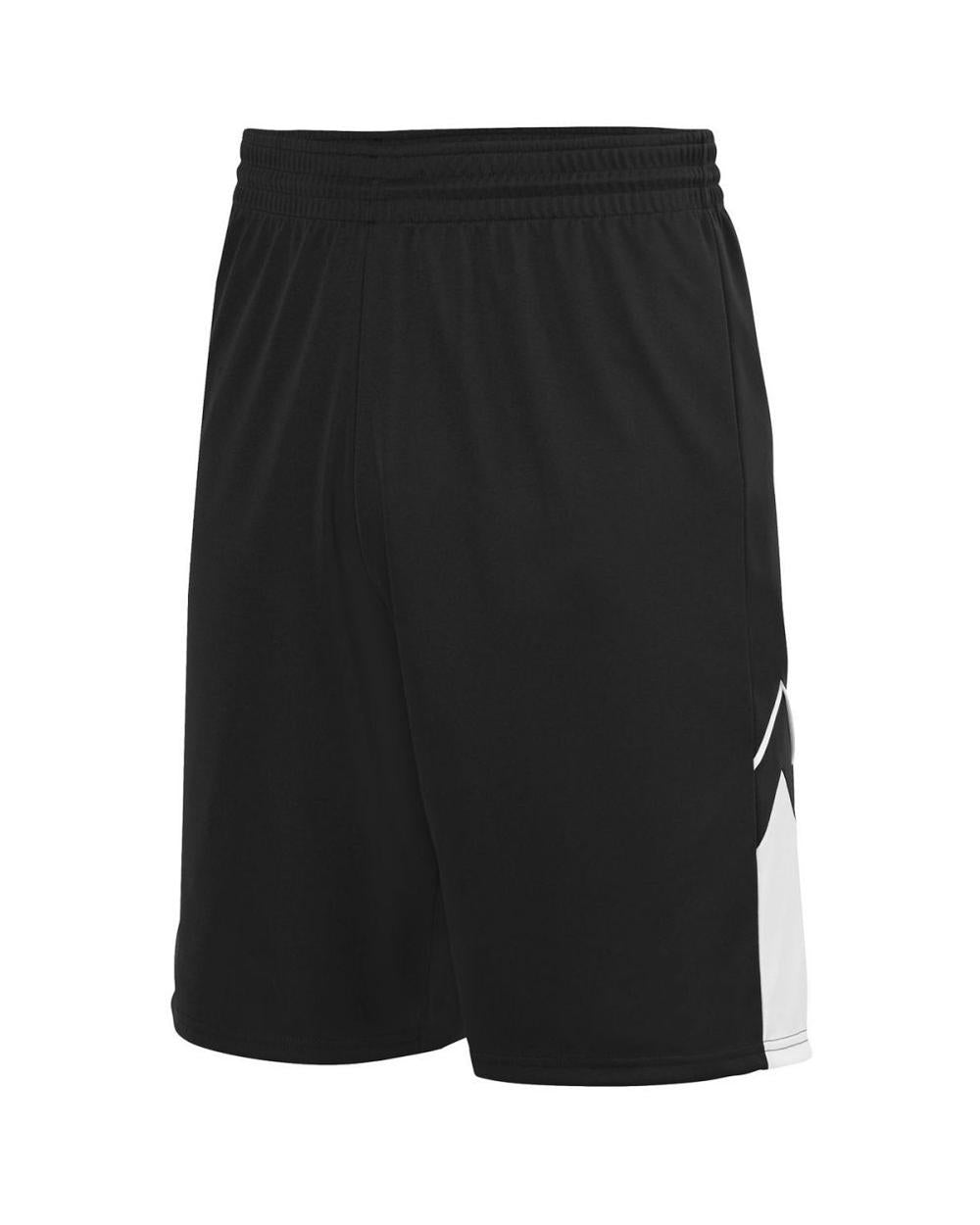 Augusta Men's Alley-Oop Reversible Basketball Short, color: Black/White