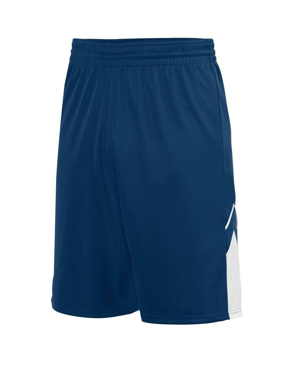 Augusta Youth Alley-Oop Reversible Basketball Short, color: Navy/White