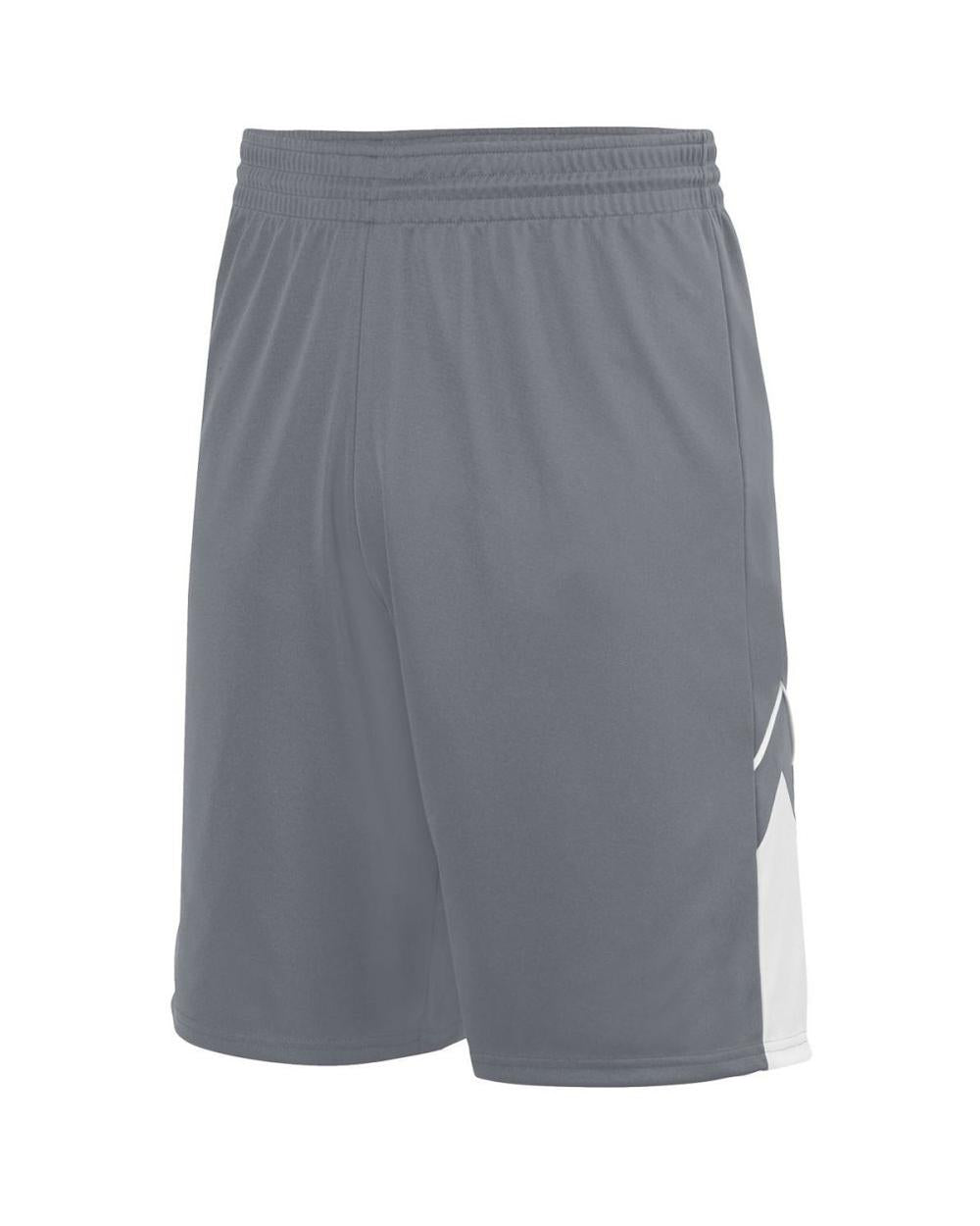 Augusta Youth Alley-Oop Reversible Basketball Short, color: Graphite/White