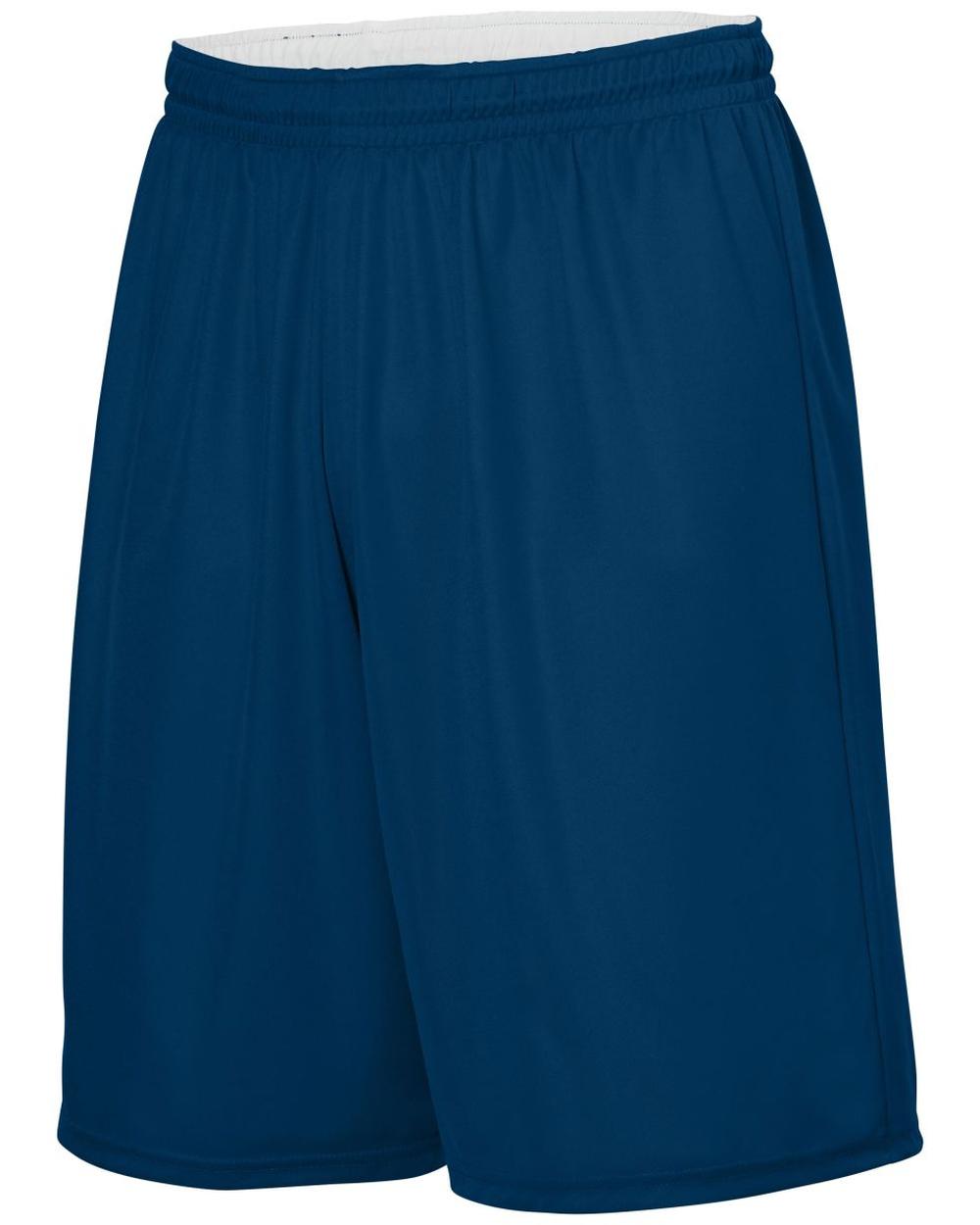 Augusta Alley-Oop Reversible Basketball Short, color: Navy/White
