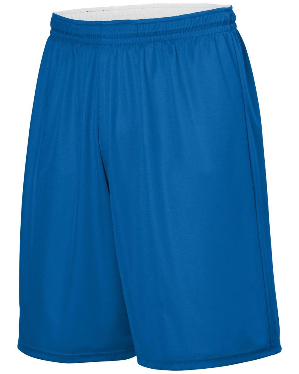 Augusta Alley-Oop Reversible Basketball Short, color: Royal/White