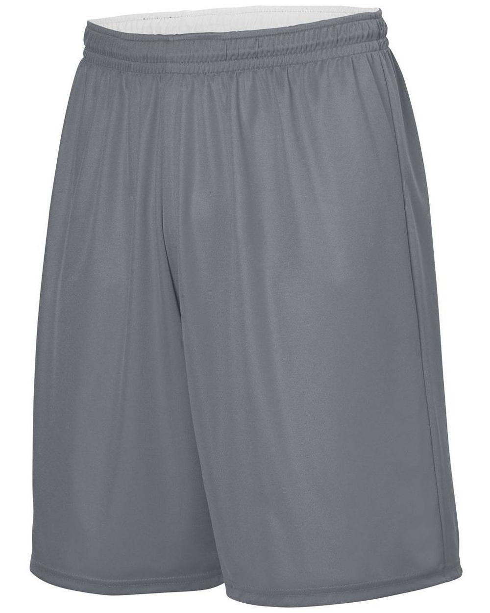 Augusta Alley-Oop Reversible Basketball Short, color: Graphite/White