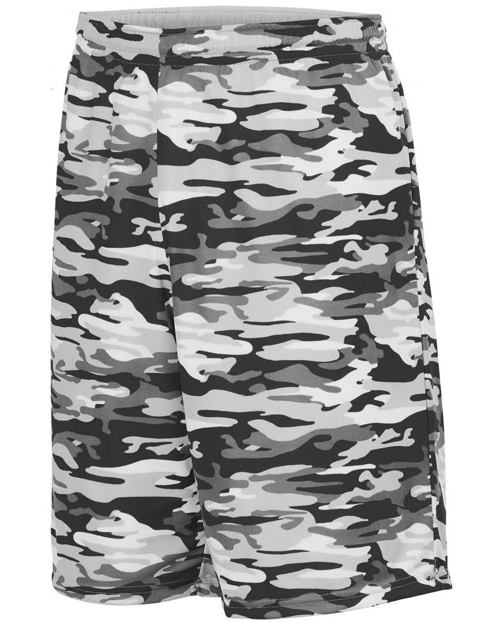 Augusta Men's Alley-Oop Reversible Basketball Short, color: Black Mod/White