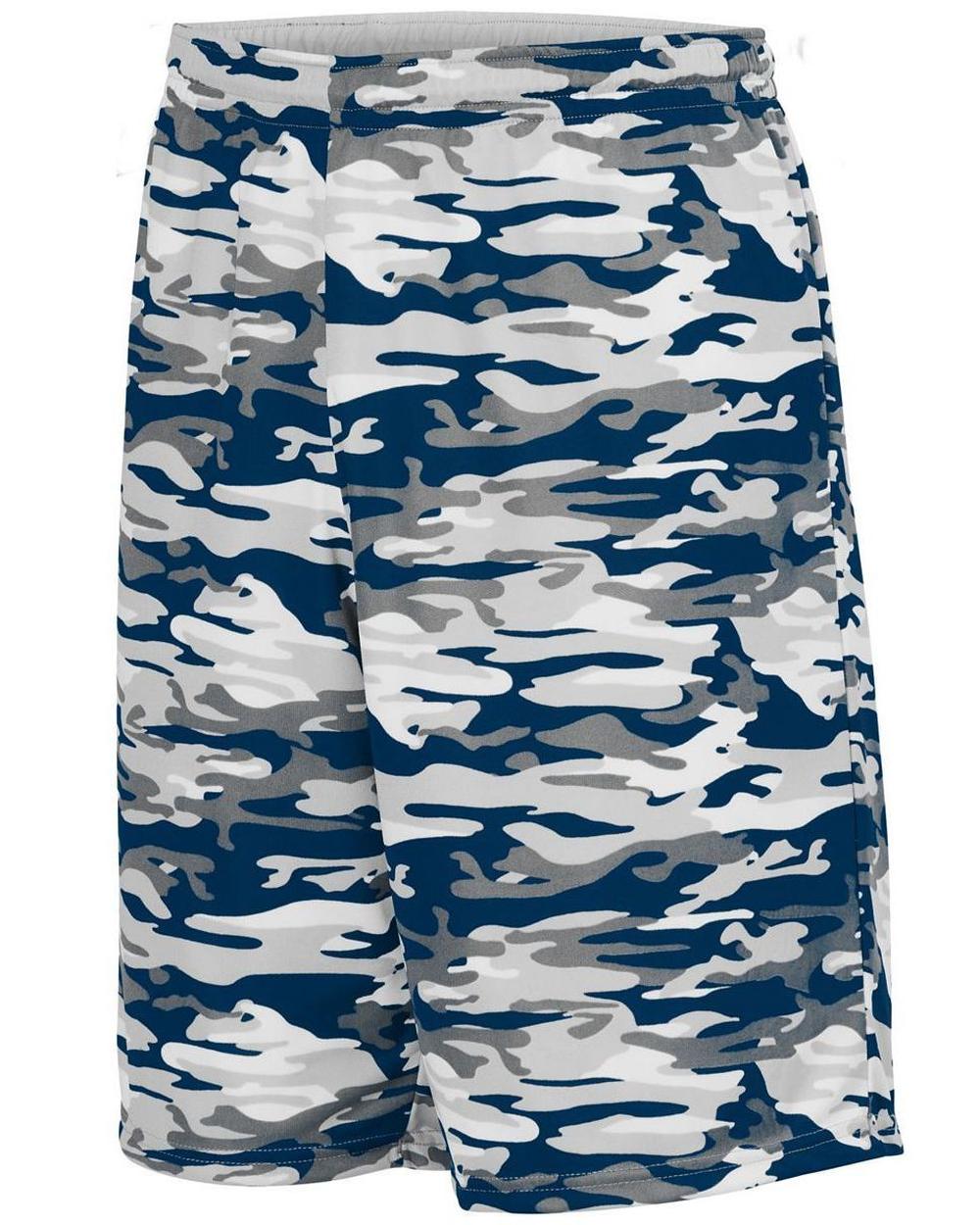 Augusta Alley-Oop Reversible Basketball Short, color: Navy Mod/White
