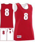 Augusta Wicking Rev Numbered Basketball Jersey, color: Red/White