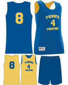 Augusta Custom Wicking Reversible Basketball Uniform, color: Royal/Gold