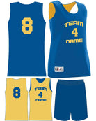 Augusta Custom Wicking Reversible Basketball Uniform, color: Royal/White