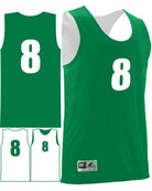 Augusta Wicking Rev Numbered Basketball Jersey, color: Kelly/White