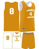 Augusta Custom Wicking Reversible Basketball Uniform, color: Gold/White