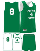 Augusta Custom Wicking Reversible Basketball Uniform, color: Kelly/White