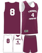 Augusta Custom Wicking Reversible Basketball Uniform, color: Maroon/White