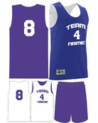 Augusta Custom Wicking Reversible Basketball Uniform, color: Purple/White