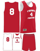 Augusta Custom Wicking Reversible Basketball Uniform, color: Red/White