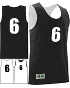 Augusta Wicking Rev Numbered Basketball Jersey, color: Black/White