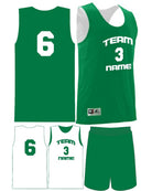 Augusta Custom Wicking Reversible Basketball Uniform, color: Kelly/White