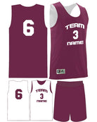 Augusta Custom Wicking Reversible Basketball Uniform, color: Maroon/White