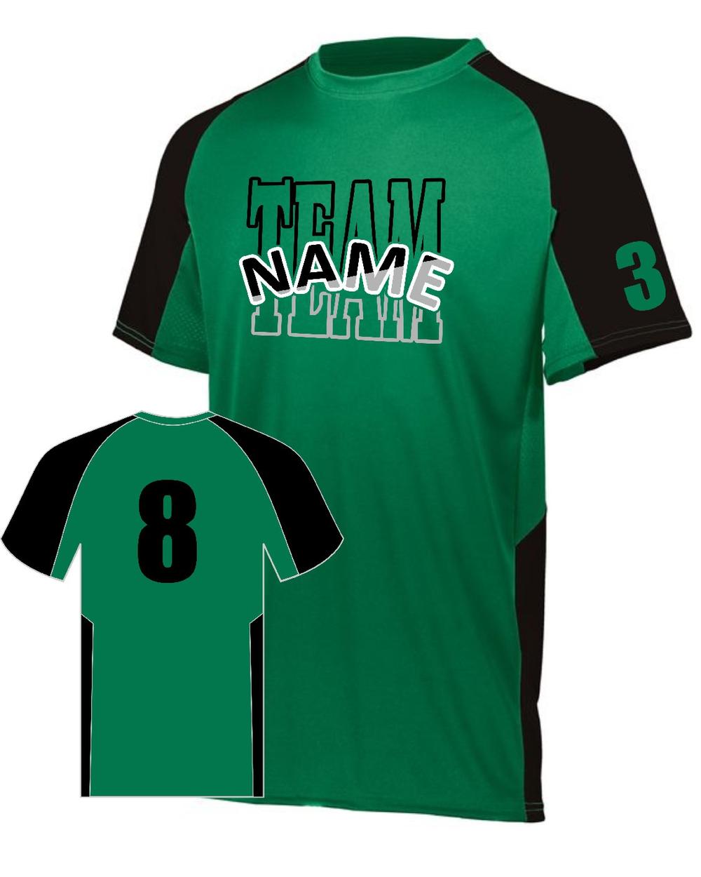 Augusta Men's Cutter Custom Cross-Training Jersey, color: Kelly/Black