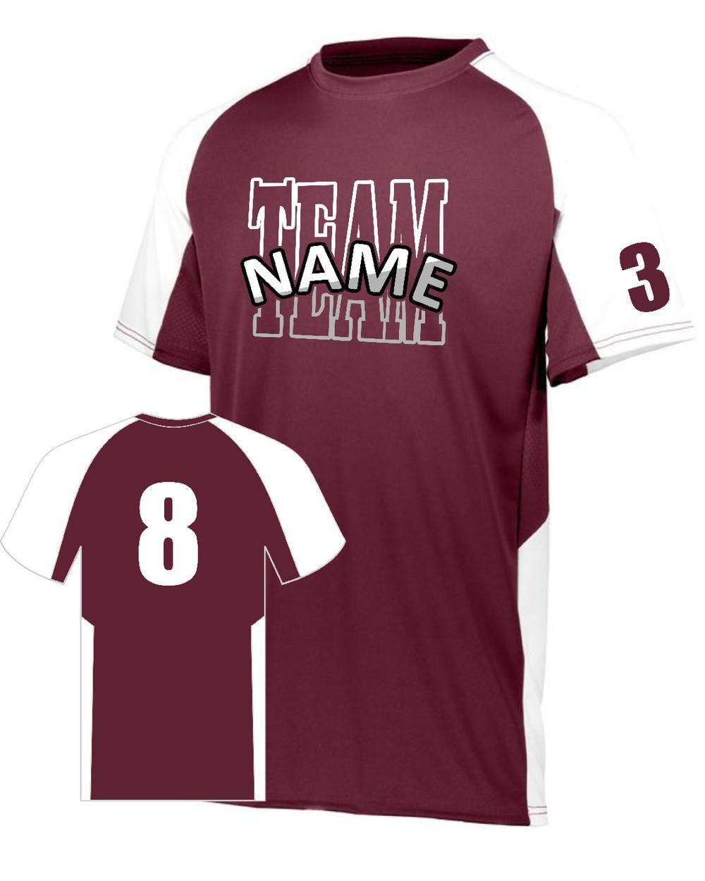 Augusta Men's Cutter Custom Cross-Training Jersey, color: Maroon/White