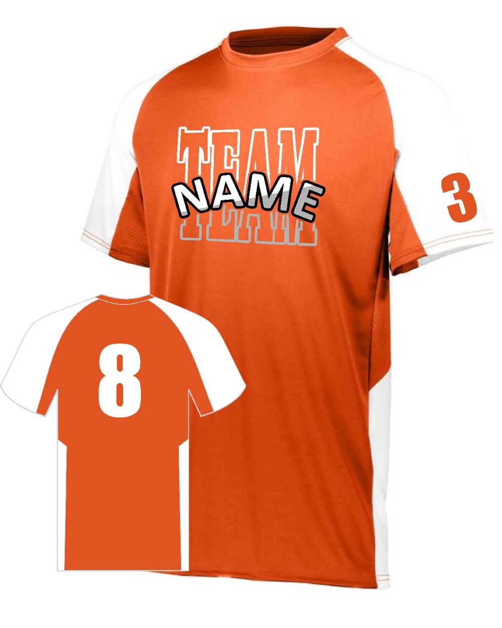 Augusta Men's Cutter Custom Cross-Training Jersey, color: Orange/White