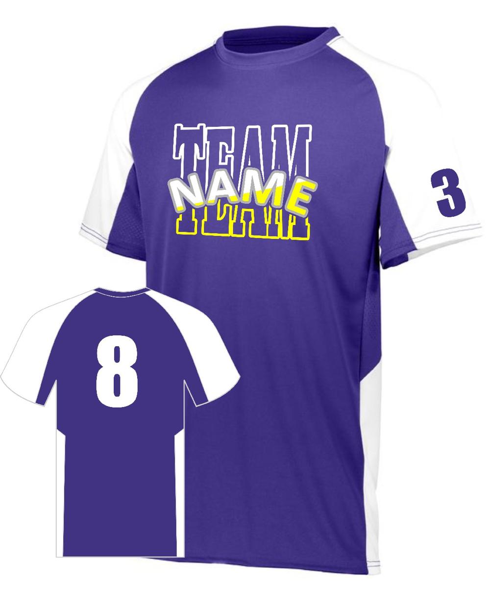 Augusta Men's Cutter Custom Cross-Training Jersey, color: Purple/White