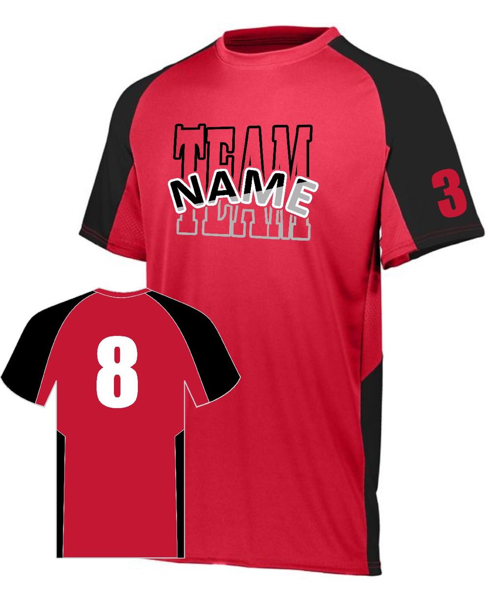 Augusta Men's Cutter Custom Cross-Training Jersey, color: Red/Black