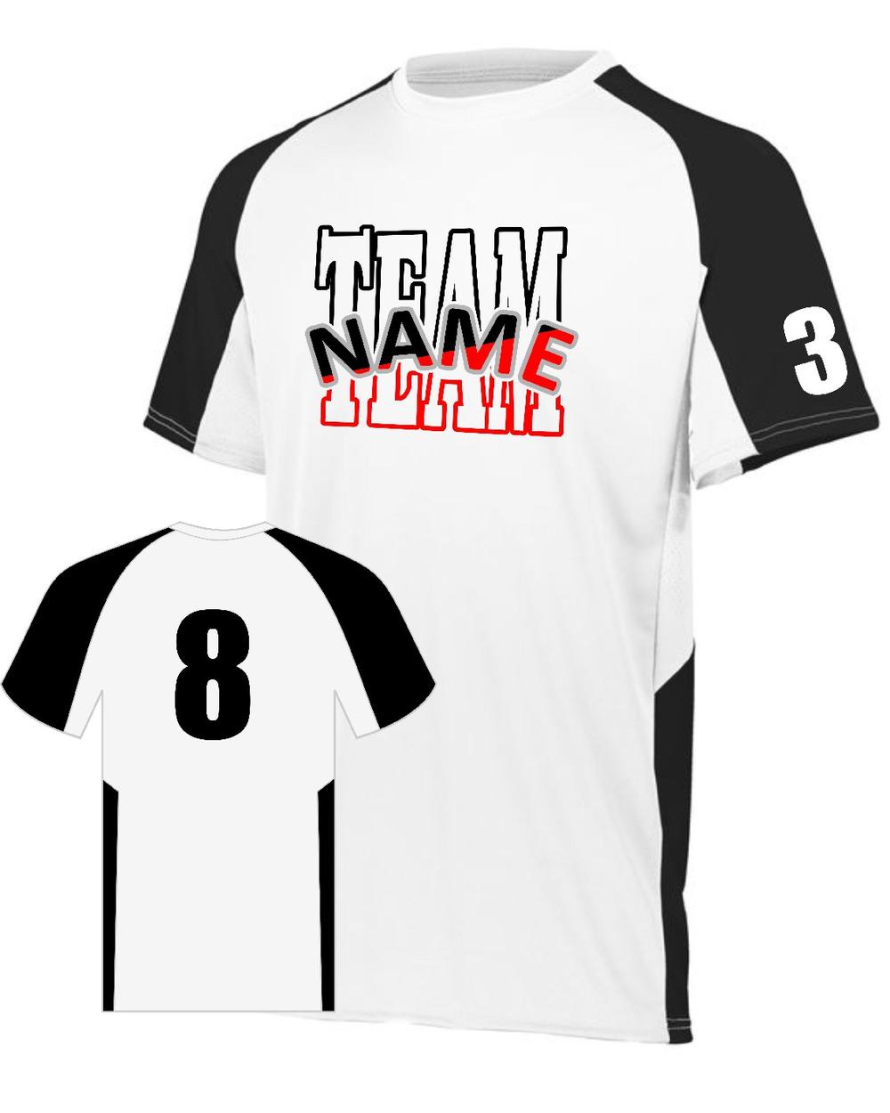 Augusta Men's Cutter Custom Cross-Training Jersey, color: White/Black