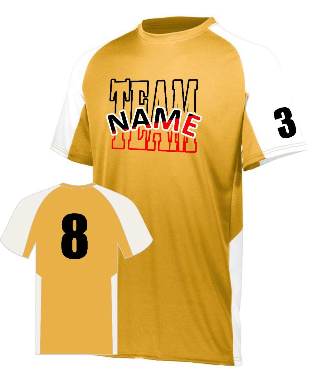 Augusta Men's Cutter Custom Cross-Training Jersey, color: Athletic Gold/White