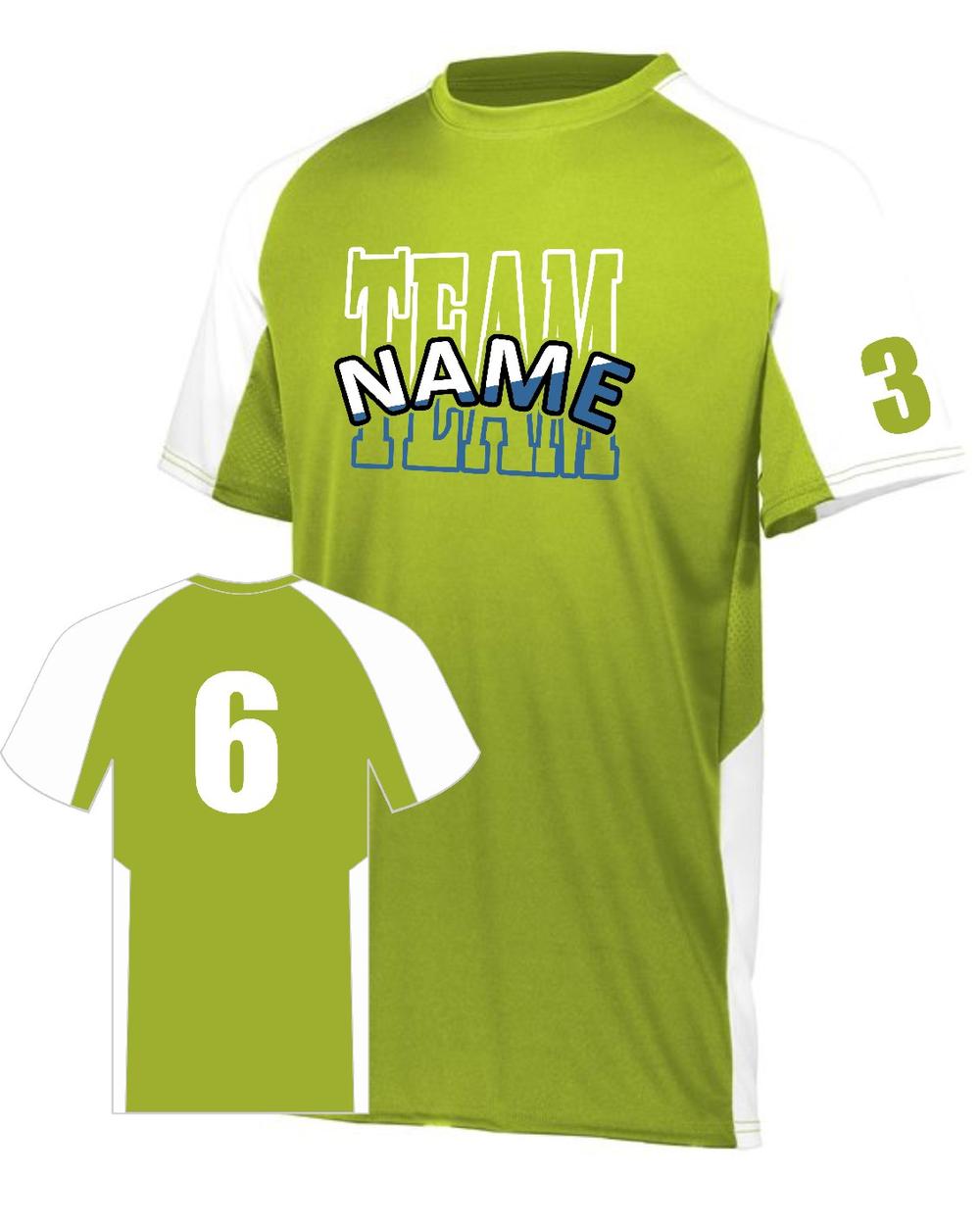 Augusta Youth Cutter Custom Cross-Training Jersey, color: Lime/White