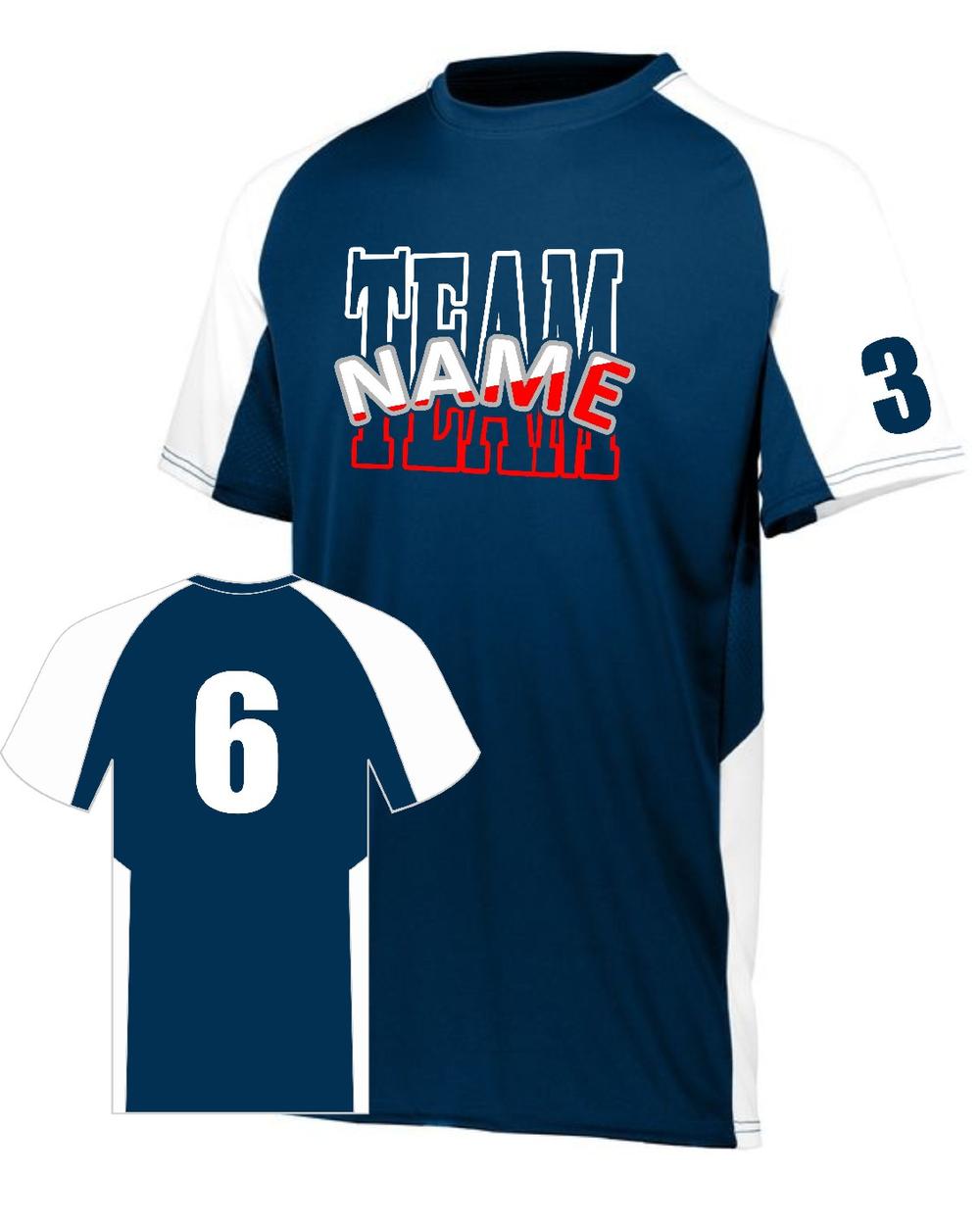 Augusta Cutter Custom Cross-Training Jersey, color: Navy/White