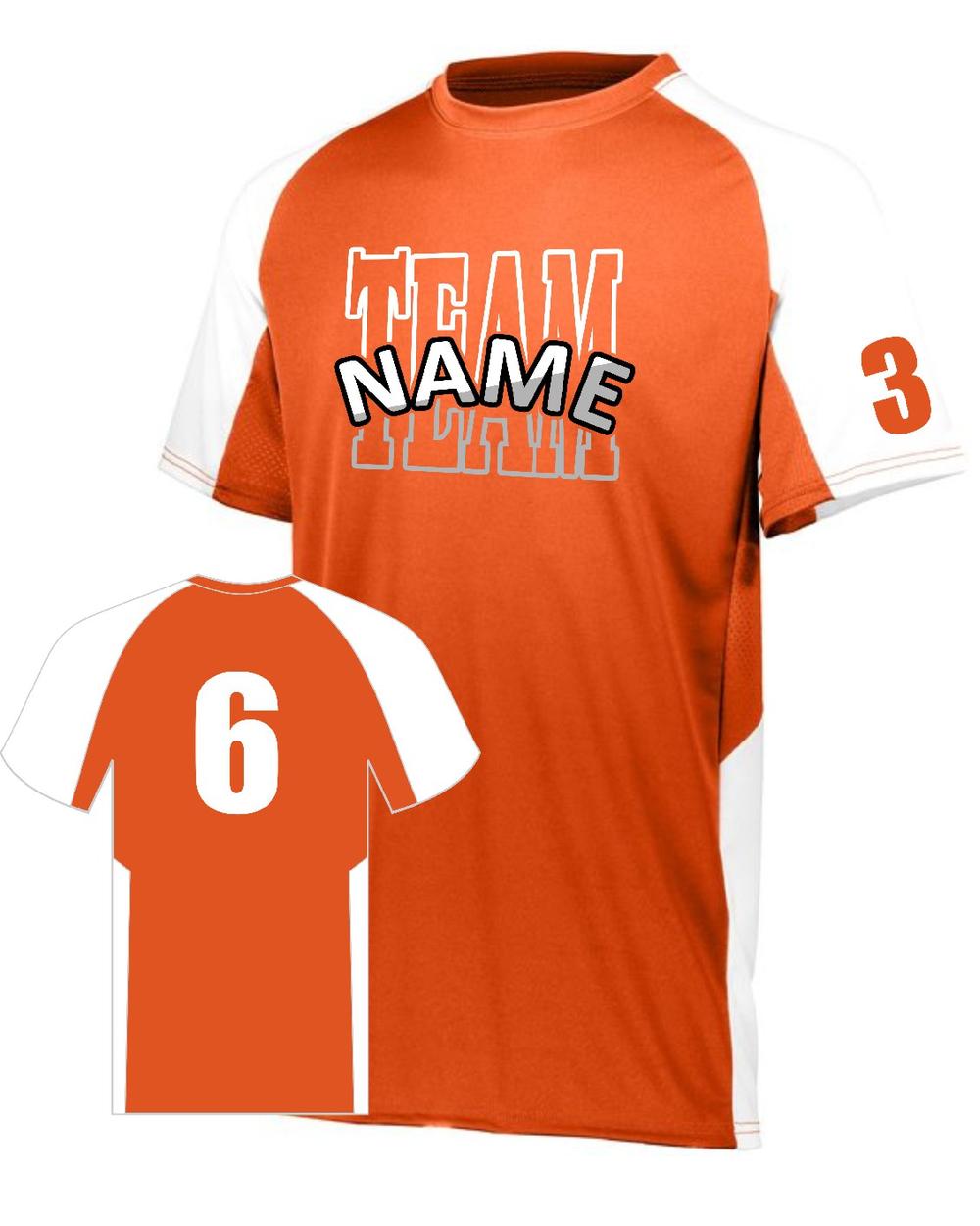 Augusta Youth Cutter Custom Cross-Training Jersey, color: Orange/White