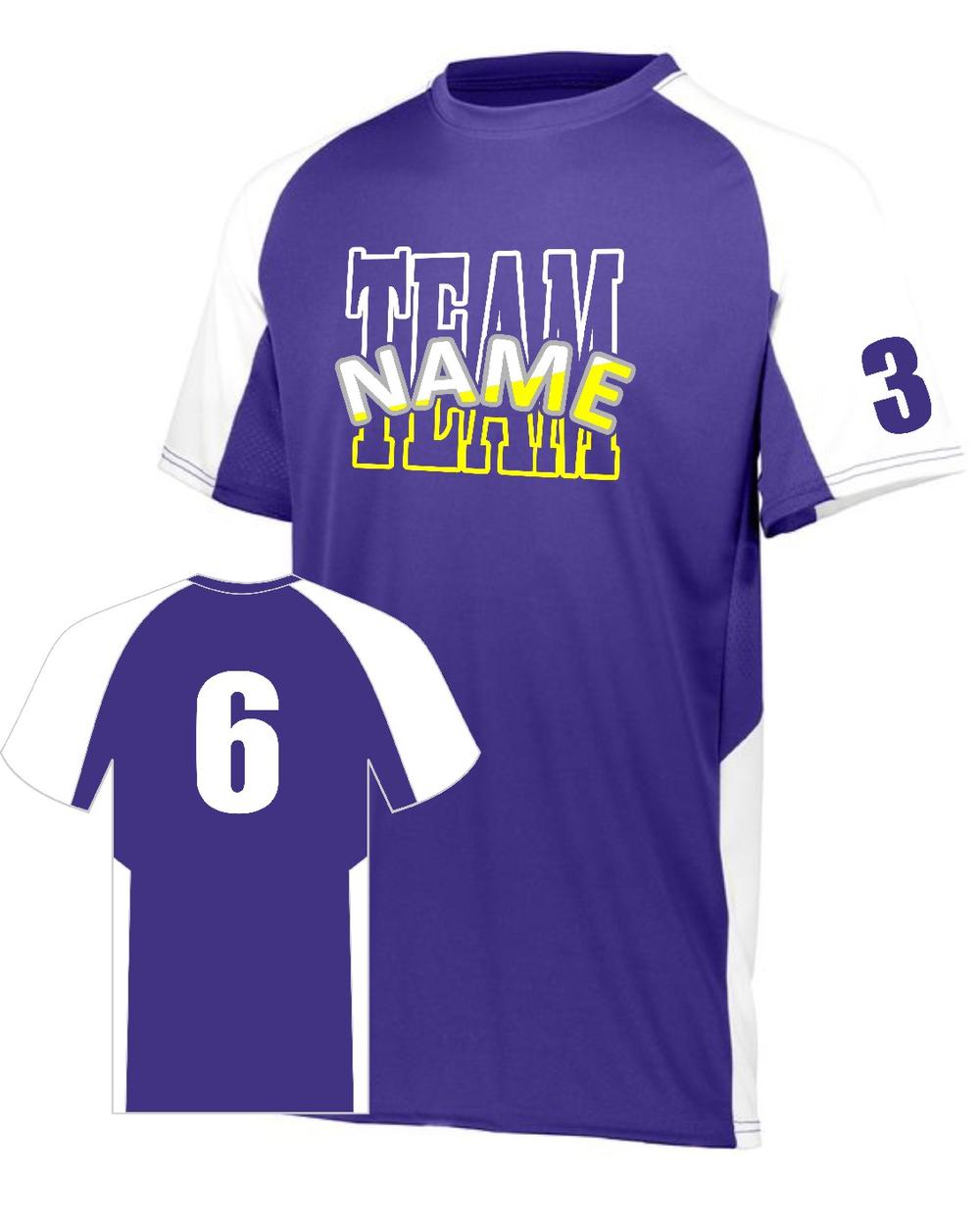 Augusta Youth Cutter Custom Cross-Training Jersey, color: Purple/White