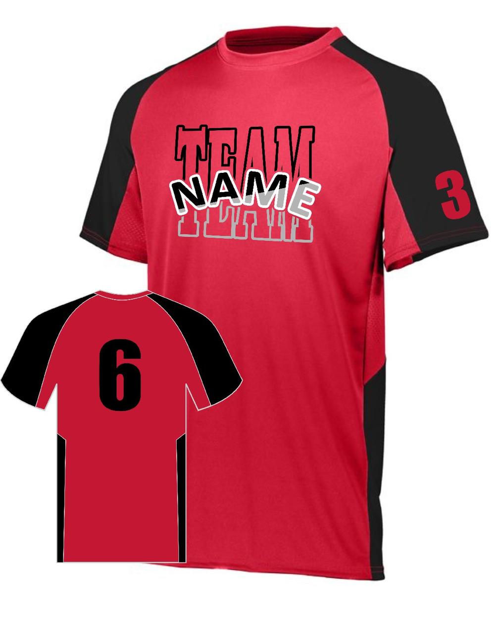 Augusta Youth Cutter Custom Cross-Training Jersey, color: Red/Black