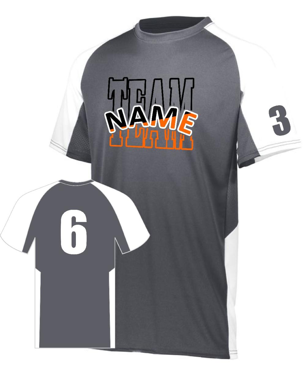 Augusta Youth Cutter Custom Cross-Training Jersey, color: Graphite/White