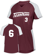 Augusta Cutter Custom Softball Jersey, color: Maroon/White